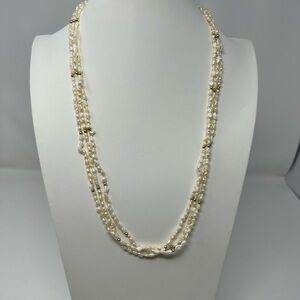 Vintage Rice Pearl Freshwater Necklace